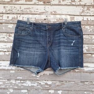 Kut from the kloth gidget fray jean shorts size 16
